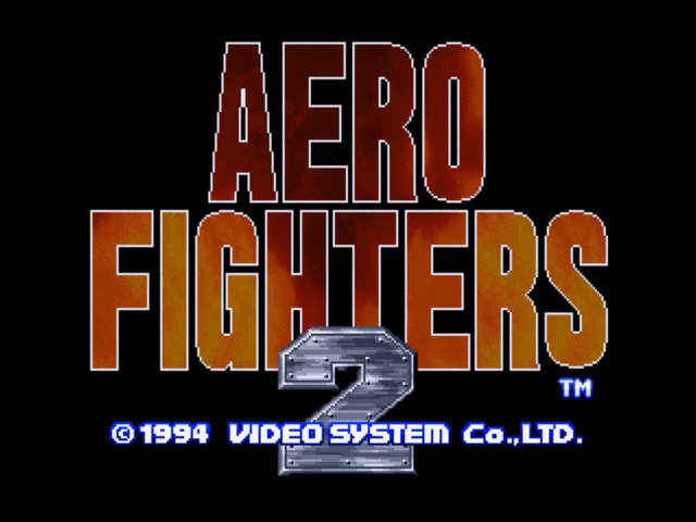 Aero Fighters 2 title screen for Neo Geo CD